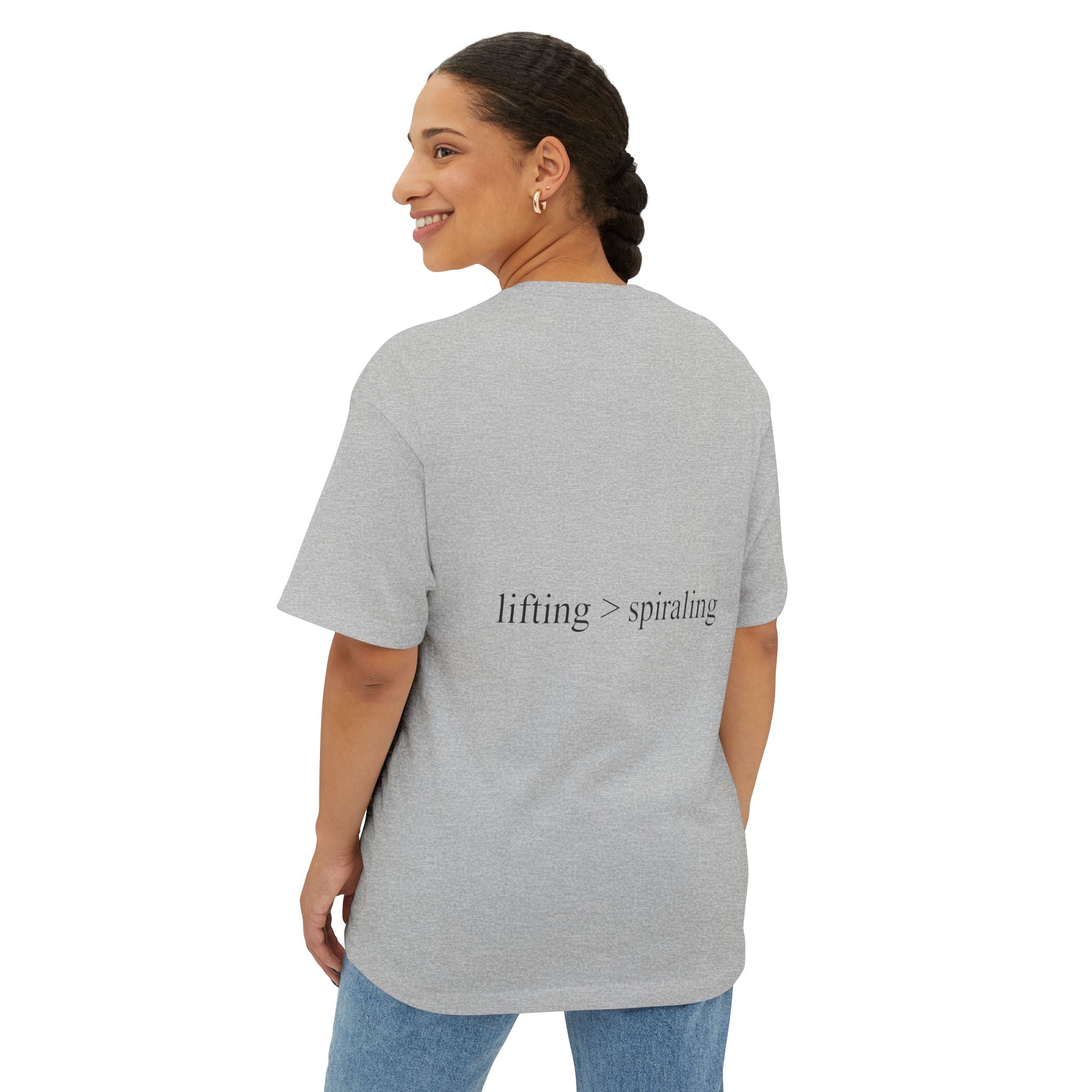 lifting > spiraling oversized tee