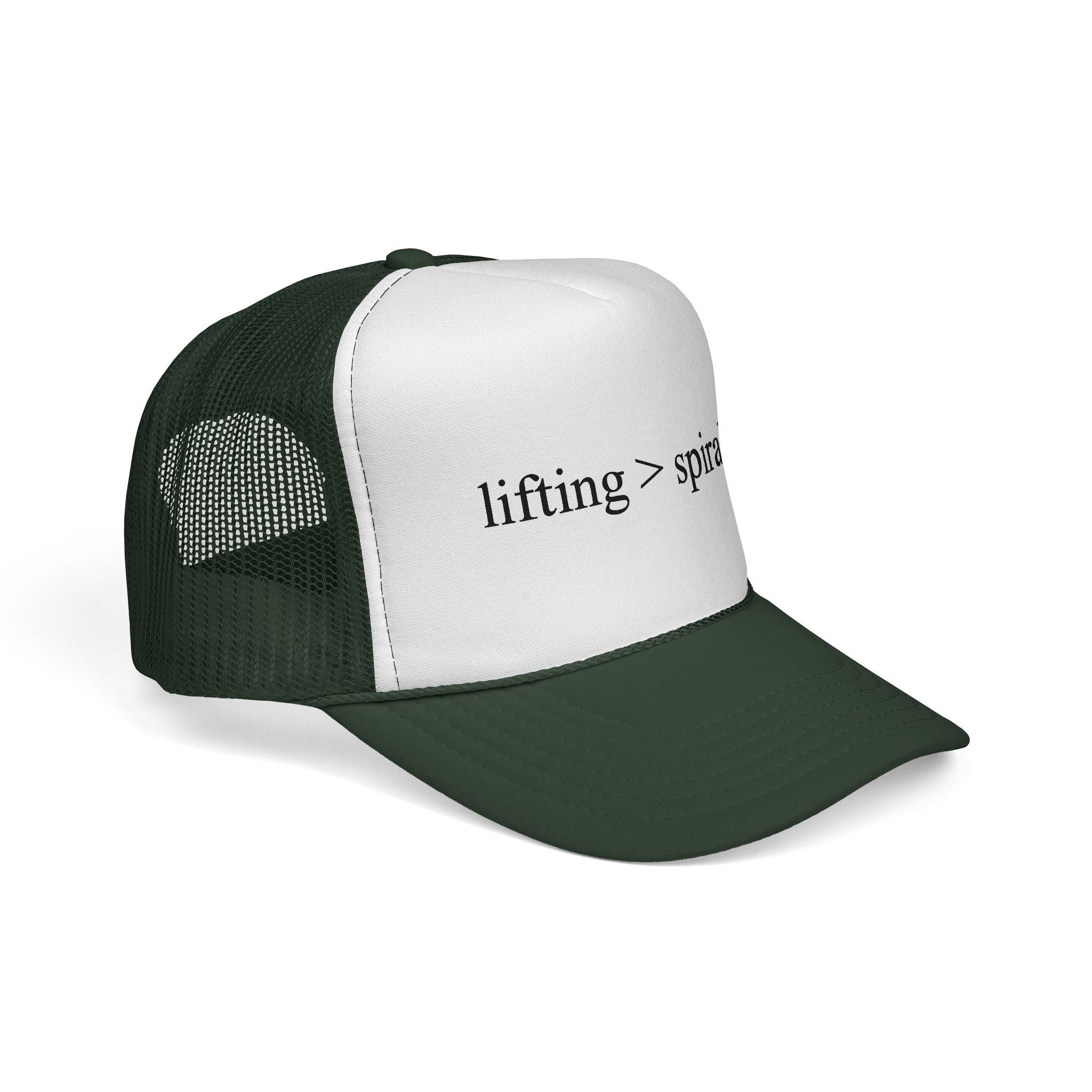 lifting > spiraling trucker hat